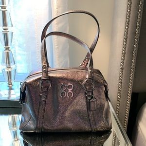 Coach Julia Op Art Gunmetal leather mini bag